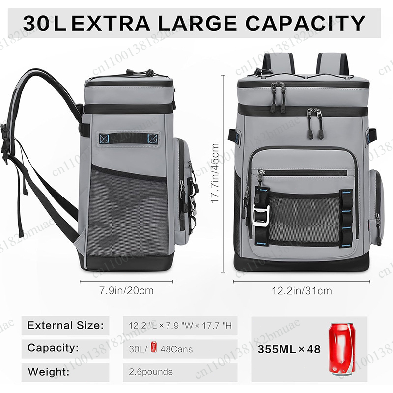 Fishing Bag Waterproof - 男女兼用 防水クーラーリュックサック キャンプ、ビーチ、釣り、ピクニック、旅行用バッグ 防水断熱クーラーバックパック