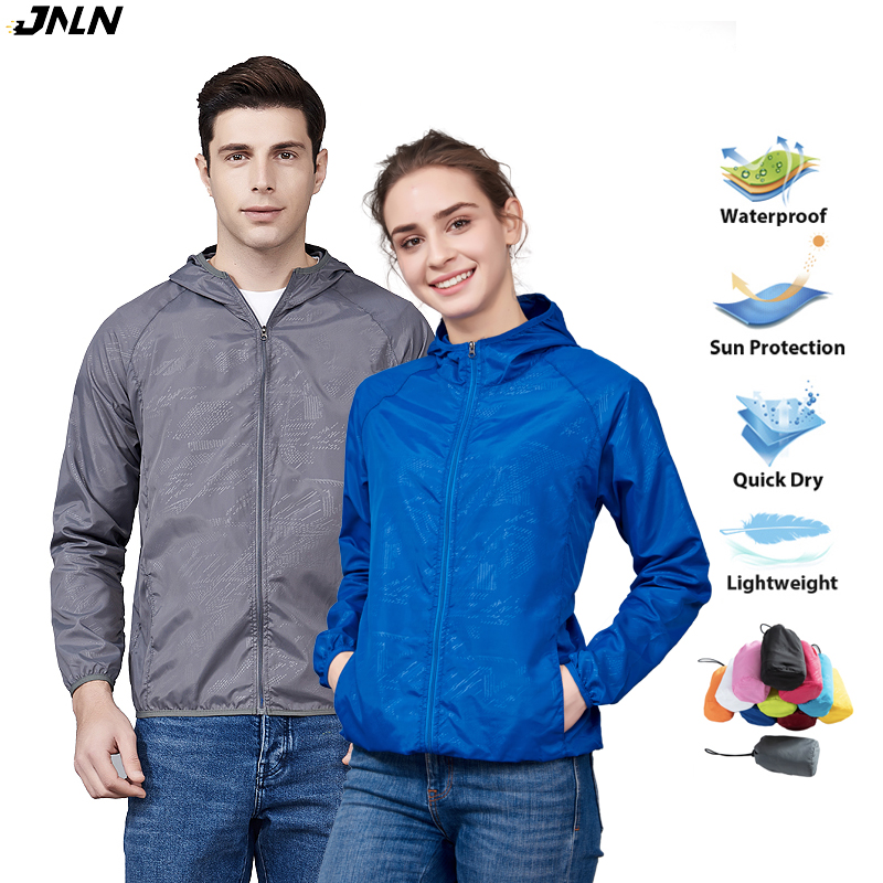 Fishing Rain Suit - JNLN ユニセックスハイキングジャケット男性女性防水速乾キャンプウインドブレーカー屋外トレッキング釣りレインコート抗 UV 服